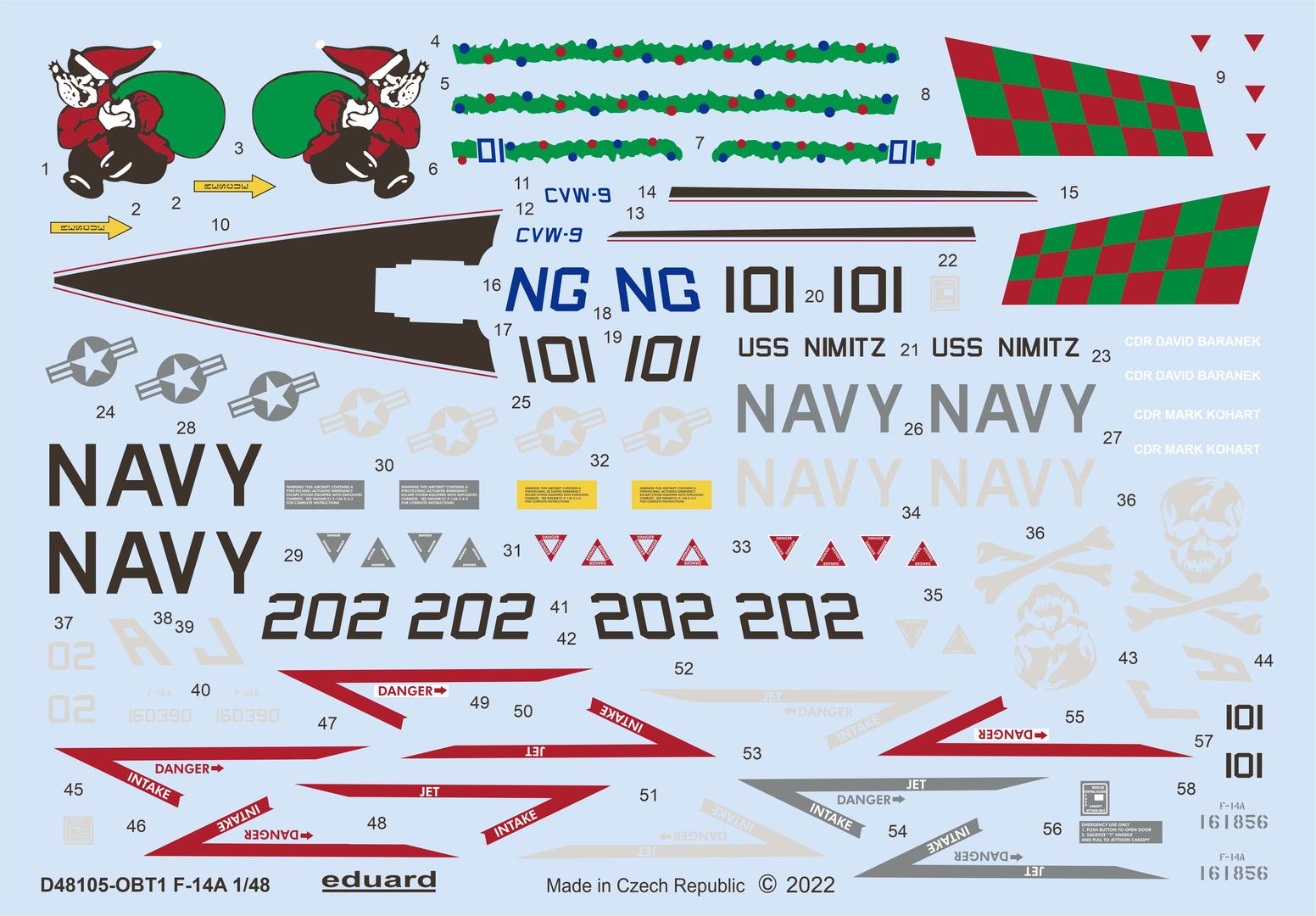 Decal 1/48 F-14A (TAM)