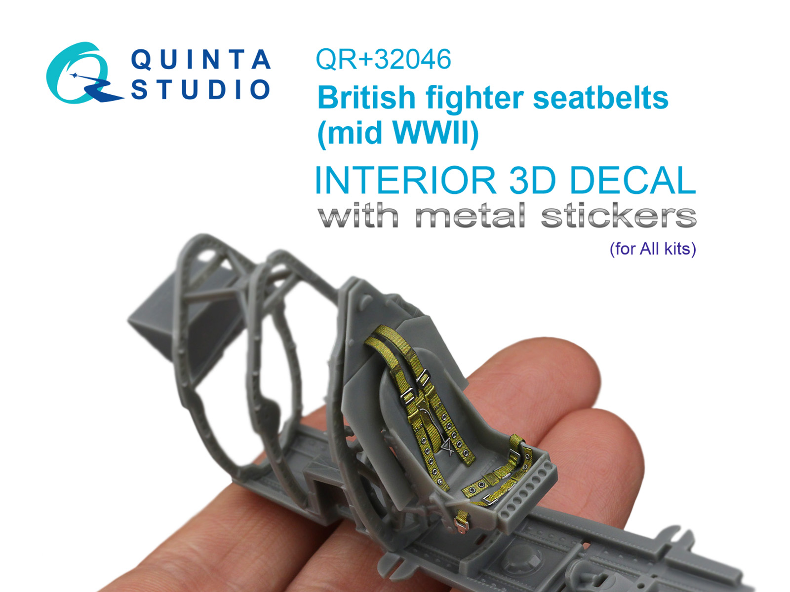 British Fighter Seatbelts, mid WWII (with metal buckles) (All kits)