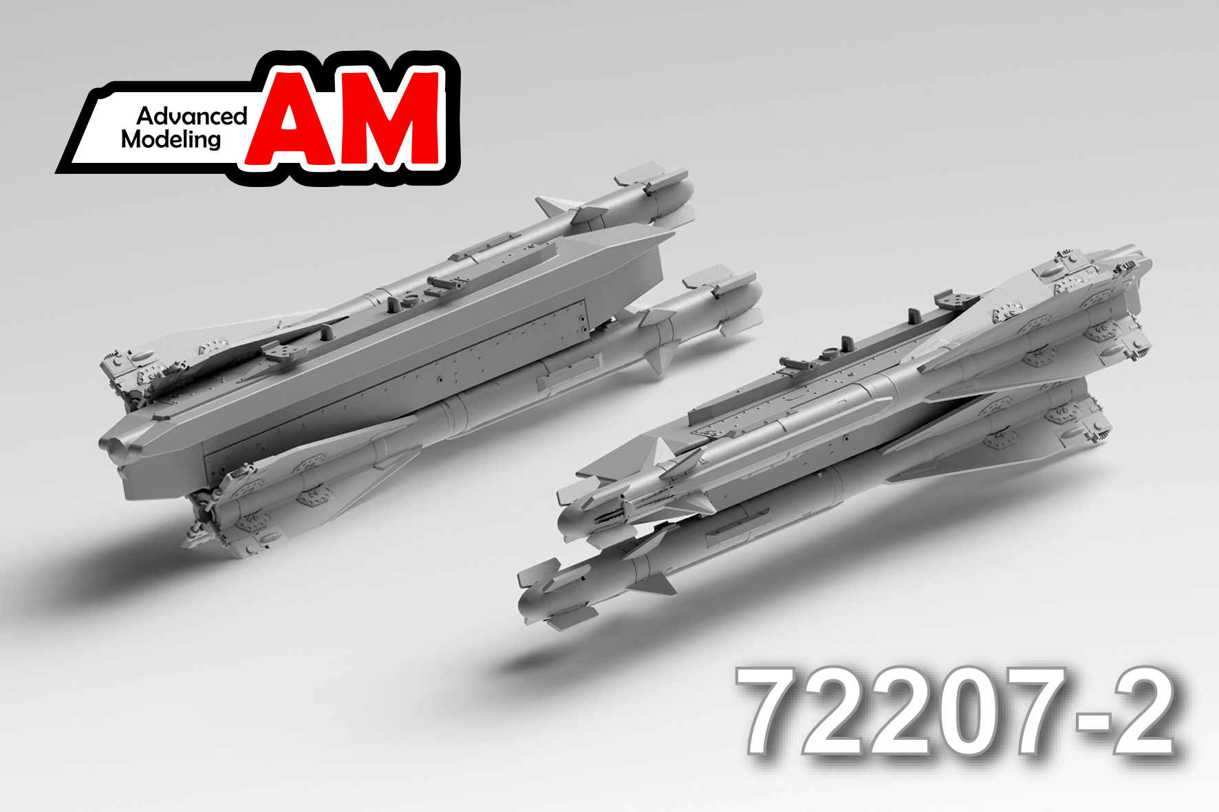 Additions (3D resin printing) 1/72 UR R-60M with launcher P-62-2 (Advanced Modeling) 
