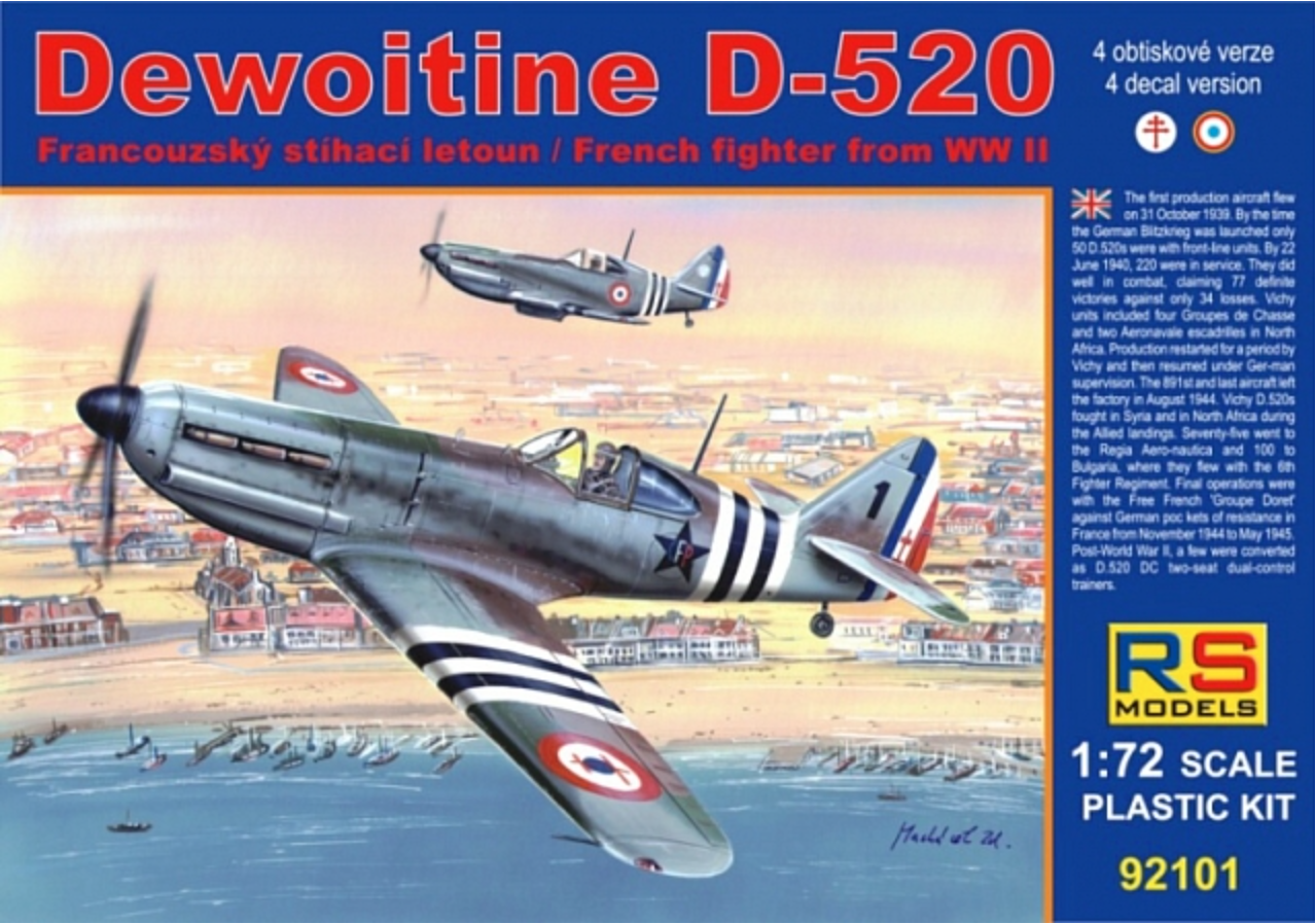 Model kit 1/72 Dewoitine D.520 (RS Models)