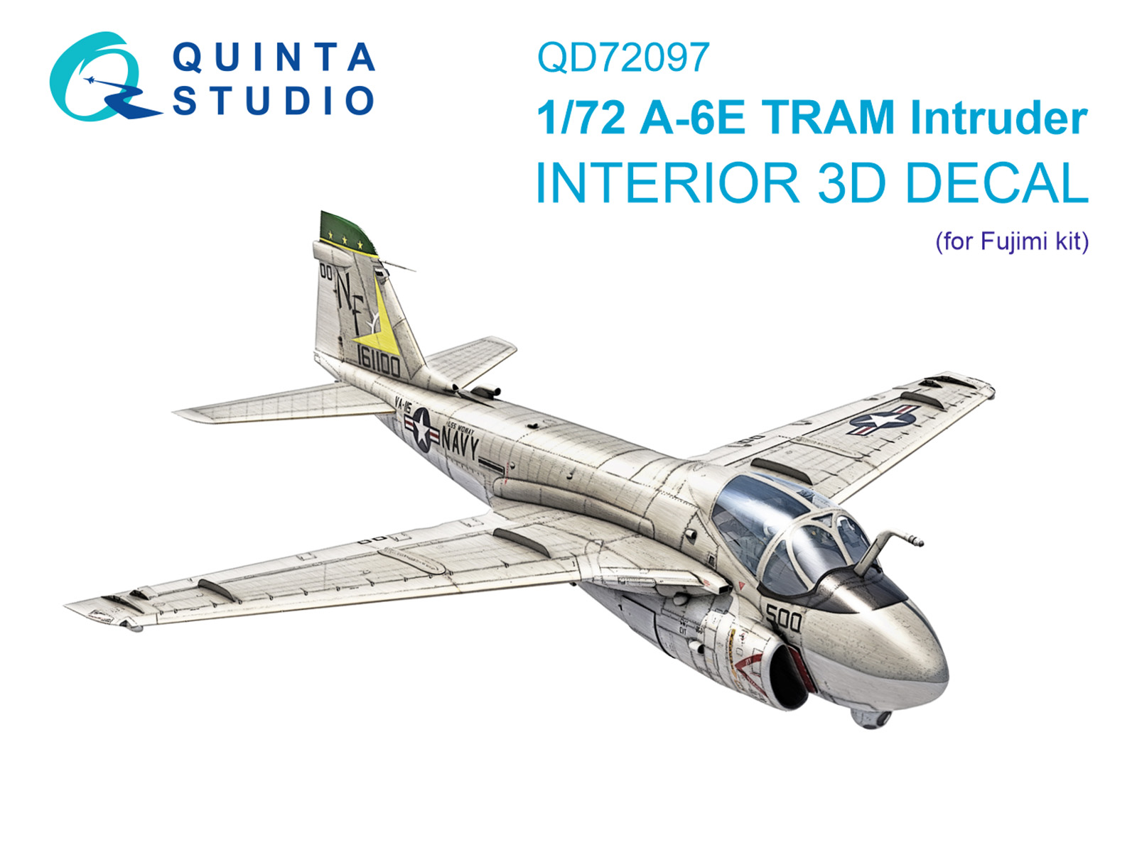A-6E TRAM Intruder 3D-Printed & coloured Interior on decal paper (Fujimi)
