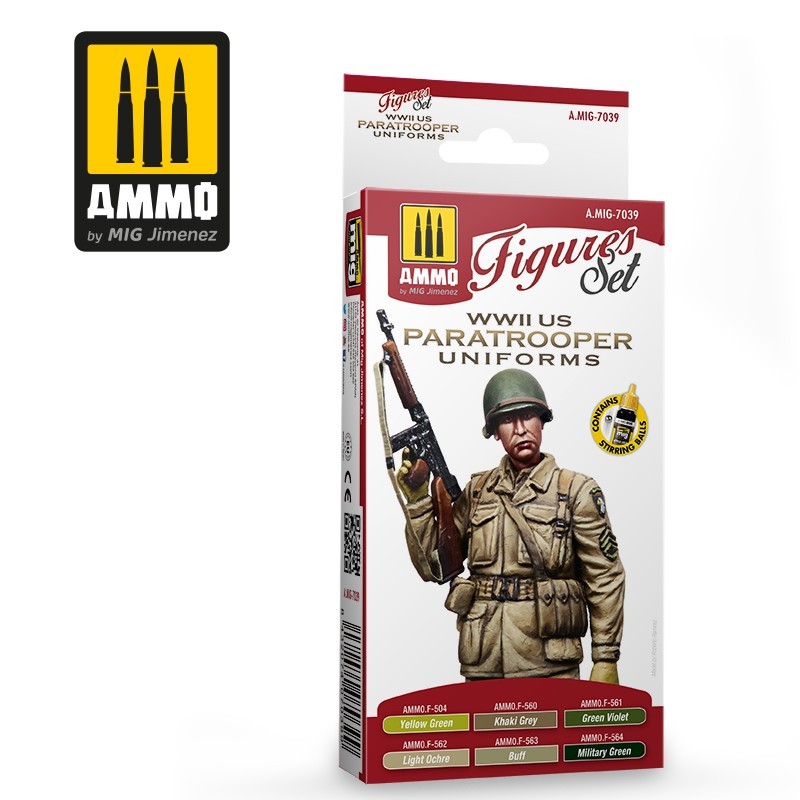 WWII US Paratroopers Figures Set (Ammo Mig) (6x17ml) 