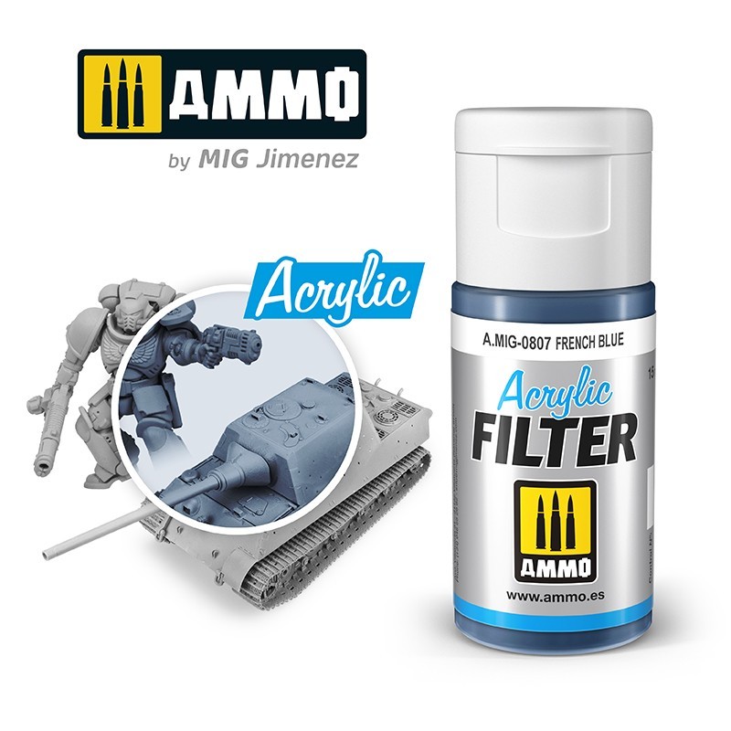 ACRYLIC FILTER French Blue (15mL) (Ammo Mig)