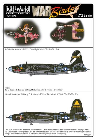 Decal 1/72 Martin B-26B Marauder (Kits-World)