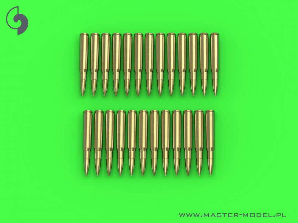 Military vehicle detailing sets (metal) 1/35 M1919 Browning .30 caliber (7.62mm) - cartridges (25pcs)