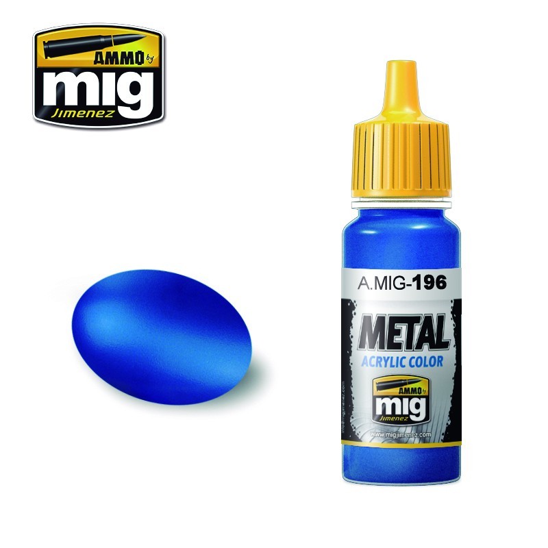 Acrylic paint WARHEAD METALLIC BLUE (Ammo Mig) (17ml) 