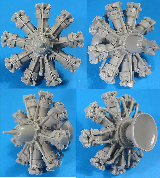 Additions (3D resin printing) 1/32 Bristol Mercury Engine (Vector)