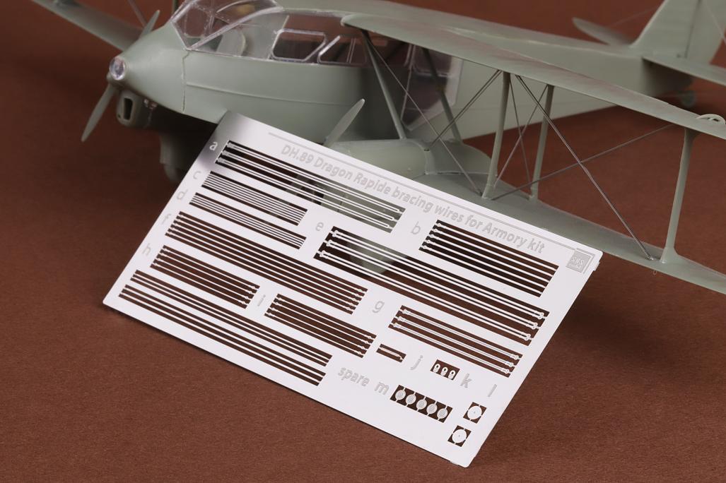 Aircraft detailing sets (etched) 1/48 de Havilland Rapide rigging set (designed to be used with Armory kits)