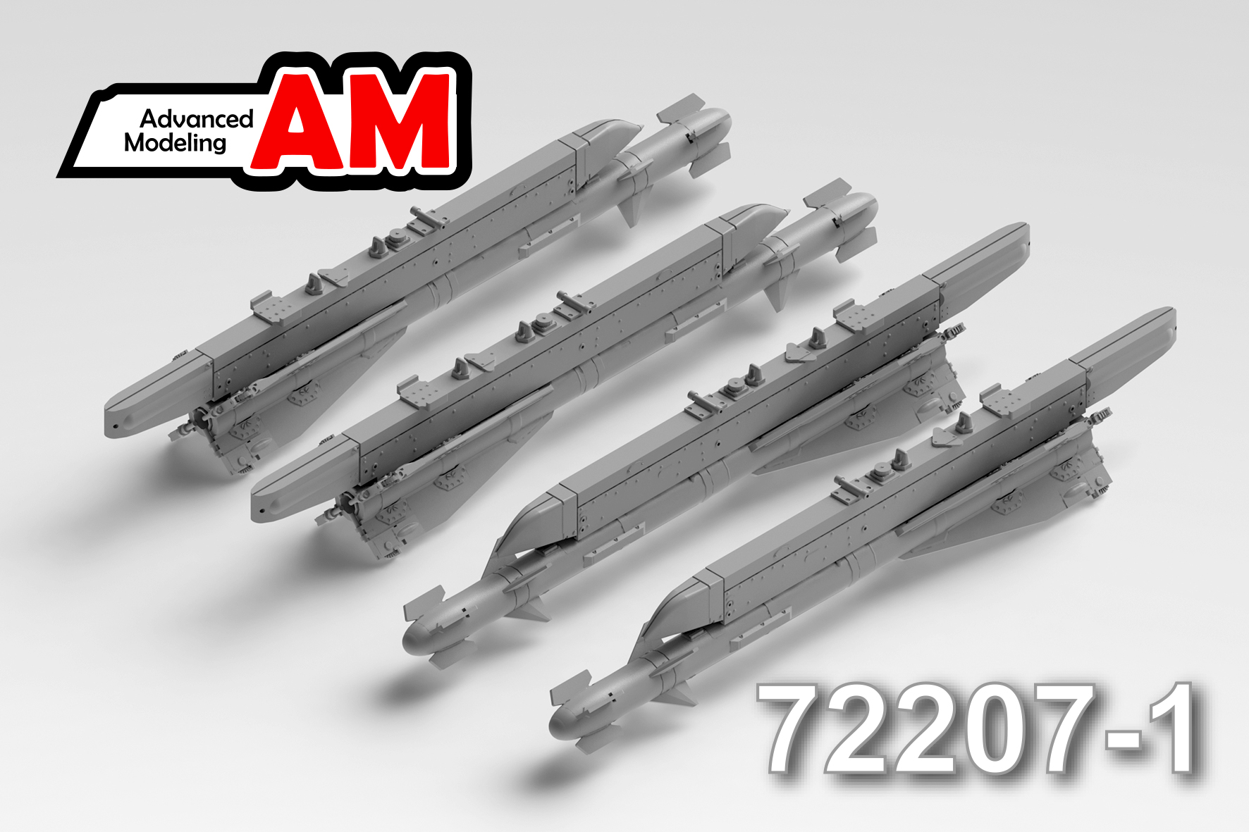 Additions (3D resin printing) 1/72 UR R-60M with launcher P-62-1 (Advanced Modeling) 