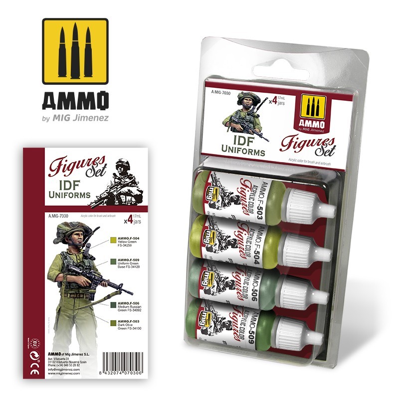 IDF Uniforms Figures Set  (Ammo Mig) (4x17ml) 