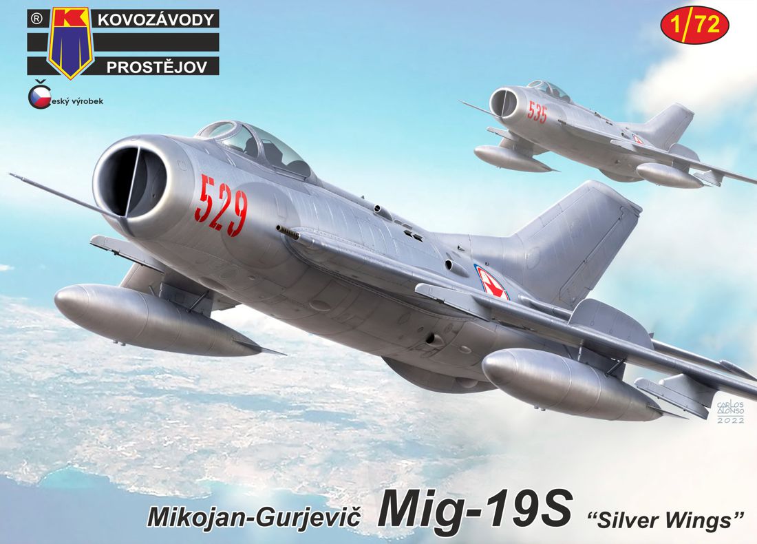 Model kit 1/72 Mikoyan MiG-19S 'Silver Wings' (Kovozavody Prostejov) 
