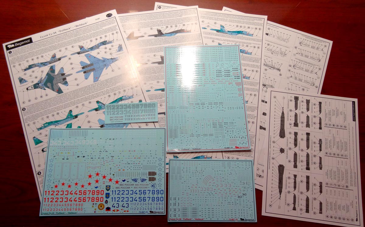 Decal 1/72 Sukhoi Su-34 (Begemot)