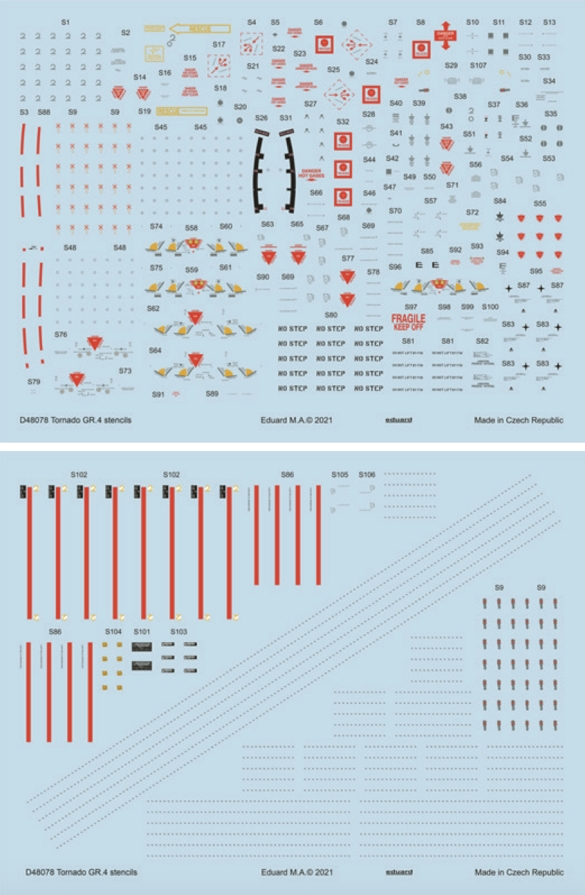 Decal 1/48 Tornado GR.4 stencils (REVELL)