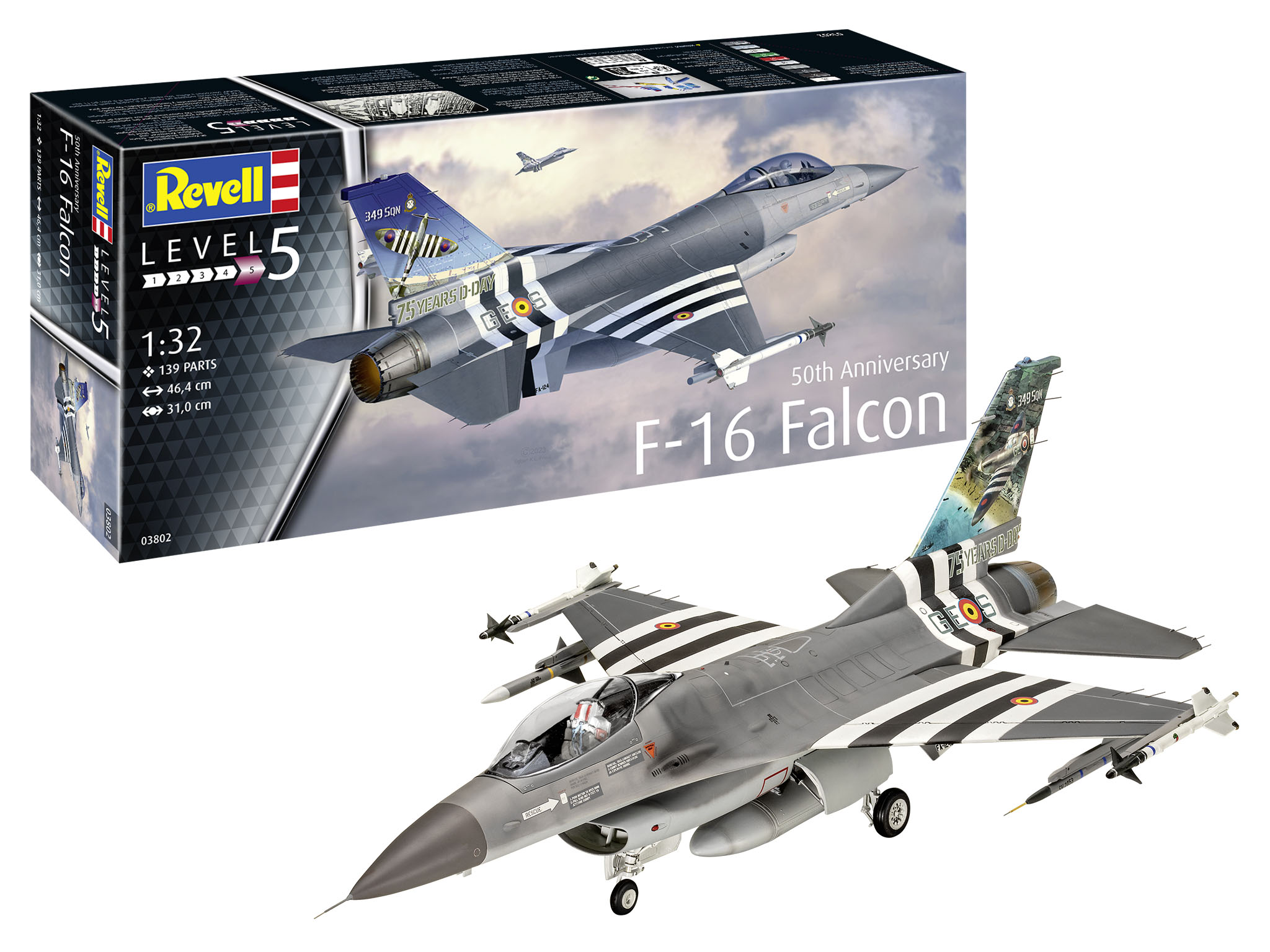 Model kit 1/32 Lockheed-Martin F-16 Falcon 50th Anniversary (Revell)