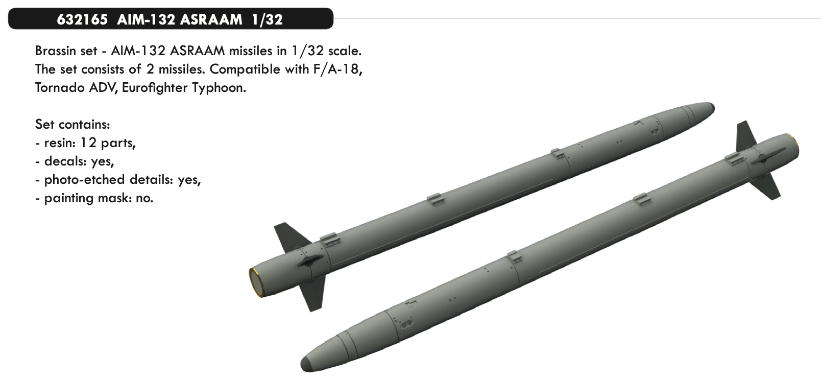 Additions (3D resin printing) 1/32 AIM-132 ASRAAM 