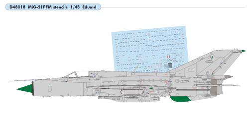 Decal 1/48 MiG-21PFM stencils (EDU)