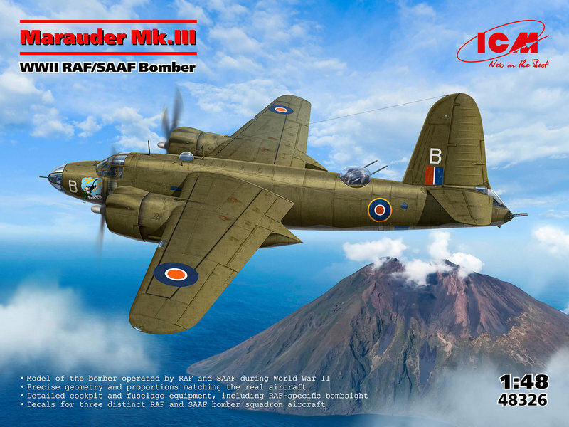 Model kit 1/48 Martin Mk.III Marauder RAF and SAAF (ICM)
