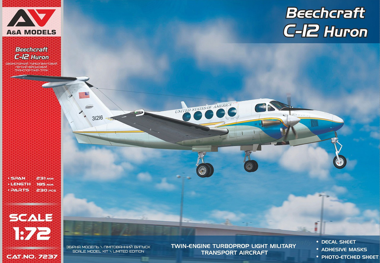 Model kit 1/72 C-12A/C/U Huron Military Transport (3x camo) (A & A Models)