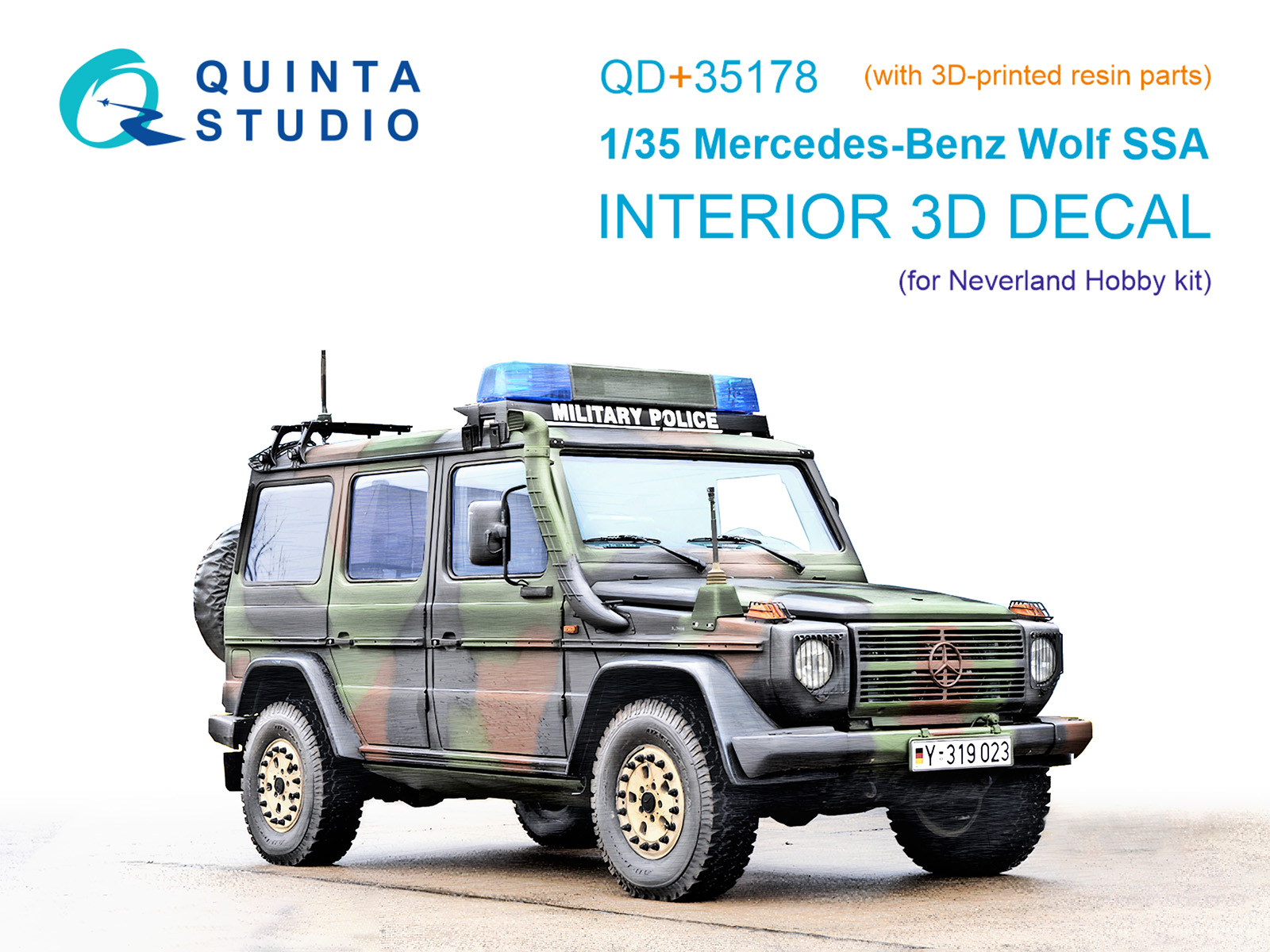 Mercedes-Benz Wolf SSA 3D-Printed & coloured Interior on decal paper (Neverland Hobby) (with 3D-printed resin parts) 