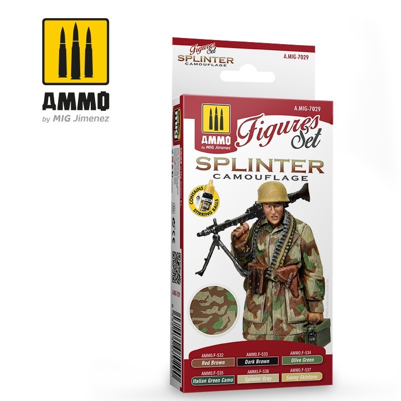 Splinter Camouflage Figures Set (Ammo Mig) (6x17ml) 