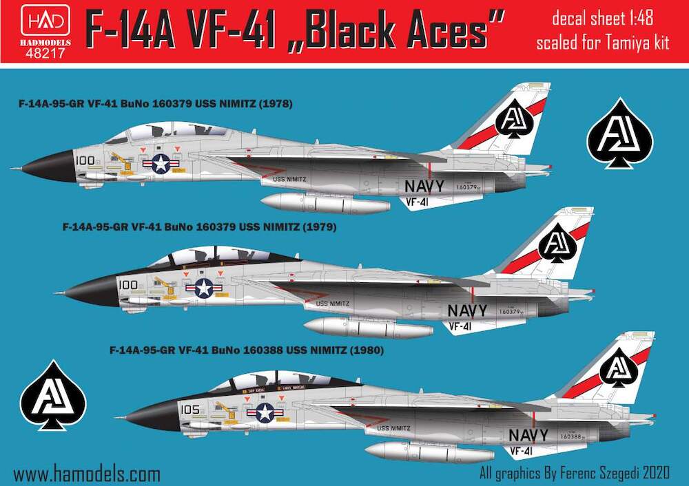 Decal 1/48 F-14A VF-41 Black Aces (HAD)