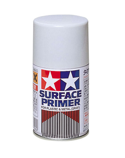 Surface primer Gray for plastic and metal, 100 ml. spray (Tamiya)