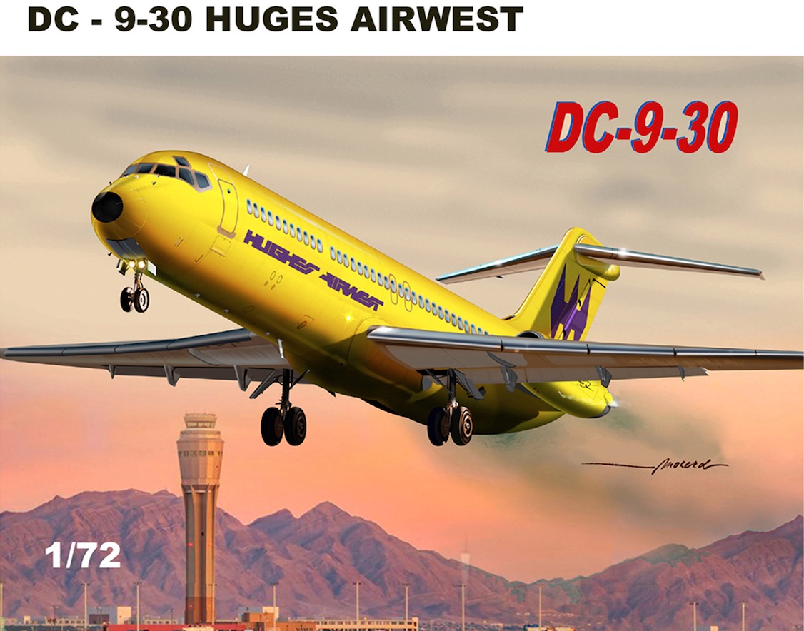 Aircraft kits 1/72 Douglas DC-9 Hughes Airwest (DC-9-30) (Mach 2)