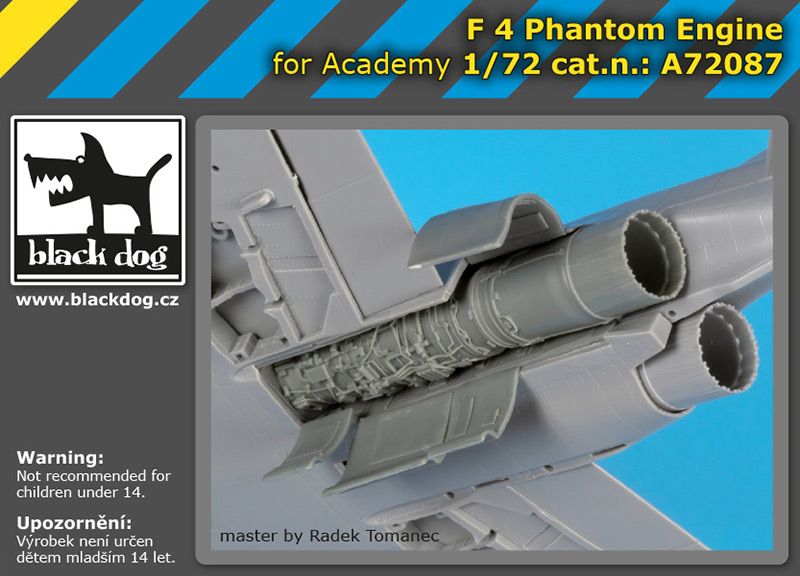 Additions (3D resin printing) 1/72 McDonnell F-4J Phantom engines (designed to be used with Academy kits) 