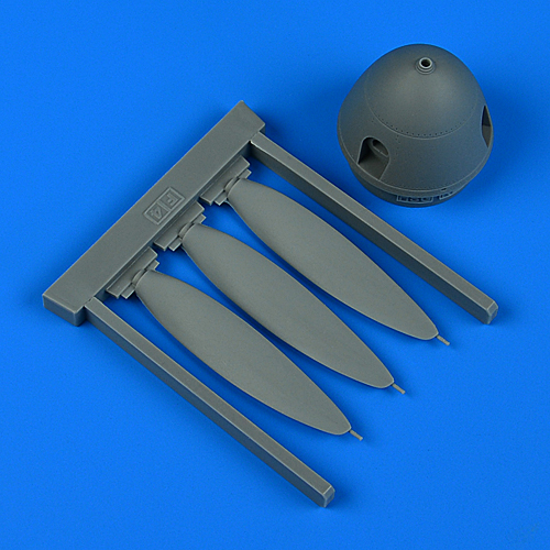 Additions (3D resin printing) 1/32 Messerschmitt Bf-109F-4 propeller (designed to be used with Hasegawa and Revell kits)