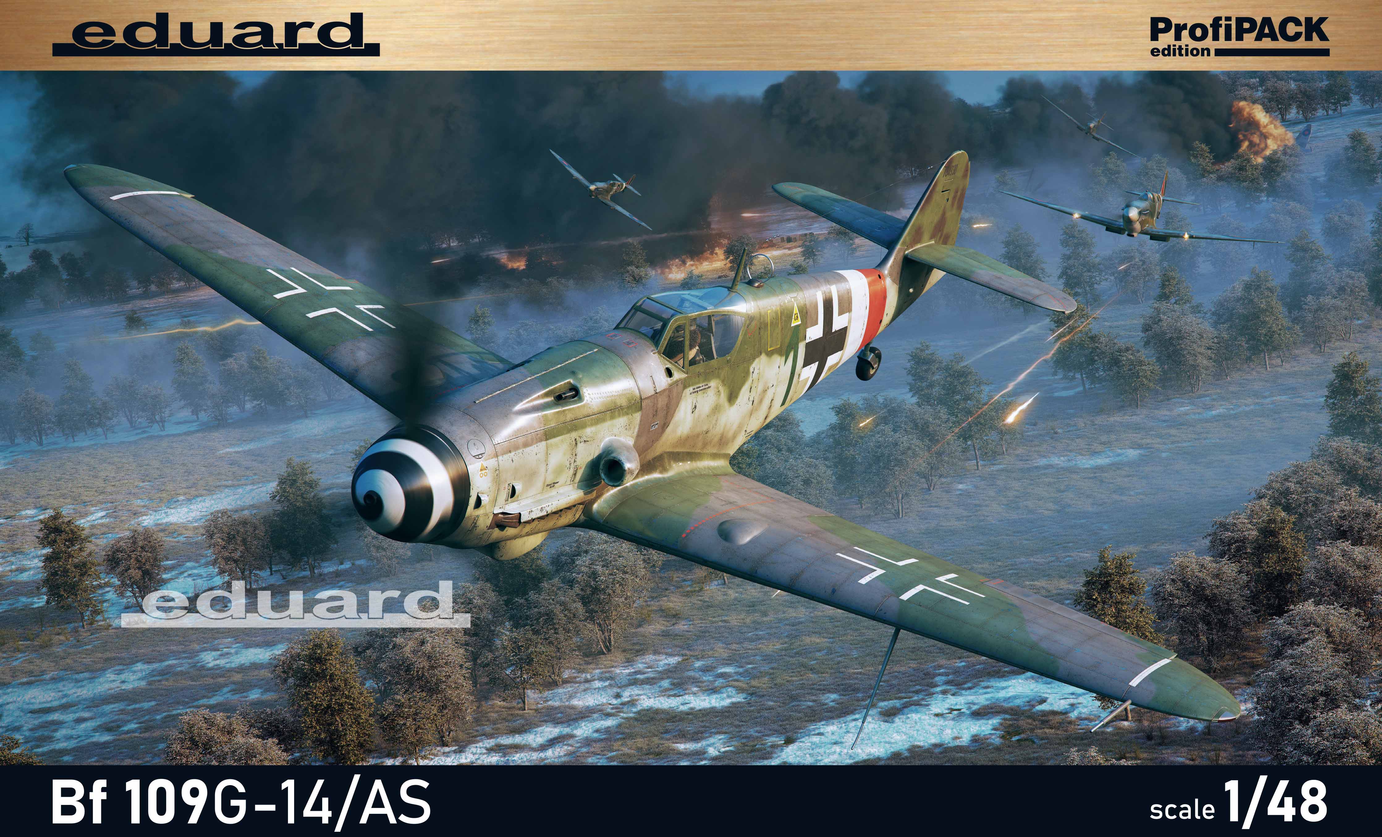 Model kit 1/48 Messerschmitt Bf-109G-14/AS ProfiPACK edition (Eduard kits)