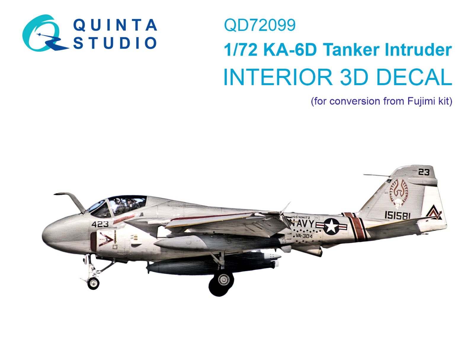 KA-6D Tanker Intruder 3D-Printed & coloured Interior on decal paper (Fujimi)
