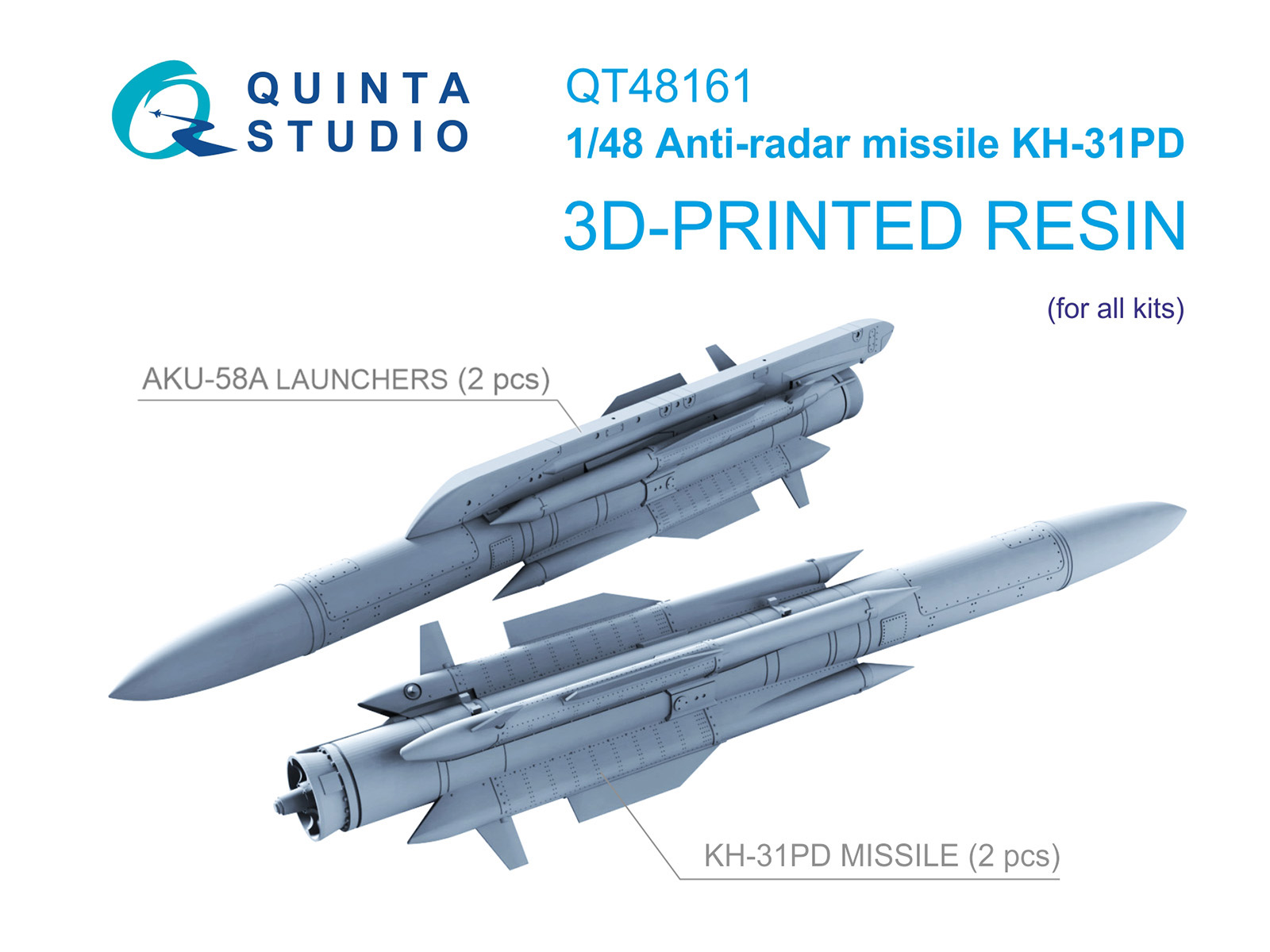 KH-31PD Аnti-radar Missiles with Launchers, 2 pcs (for all kits)