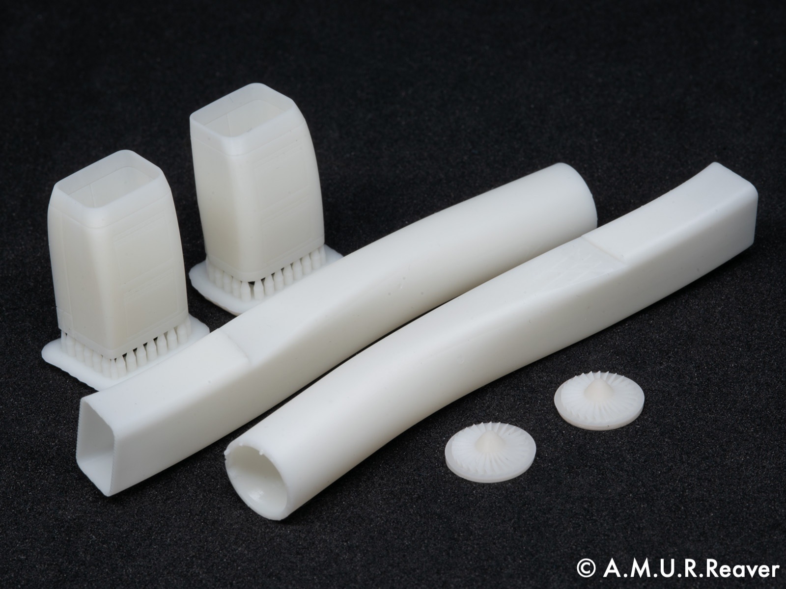 Additions (3D resin printing) 1/48 Air intakes and integral ducts for the SEPECAT Jaguar GR.1/Gr.1A model (A.M.U.R.Reaver) 