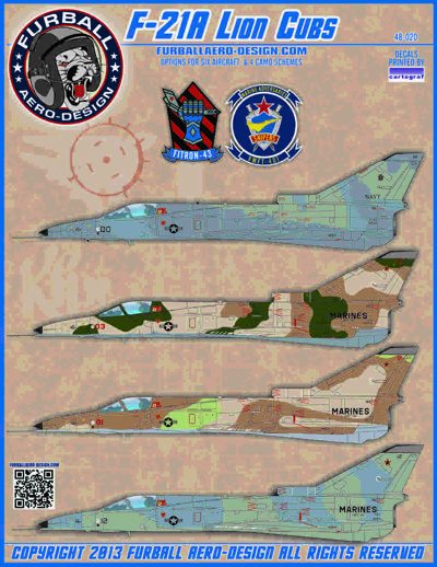 Decal 1/48 IAI F-21A Lion Cubs (Furball Aero-Design)