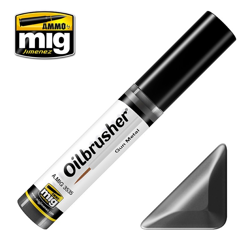 OILBRUSHER Gun Metal (10mL) (Ammo Mig)