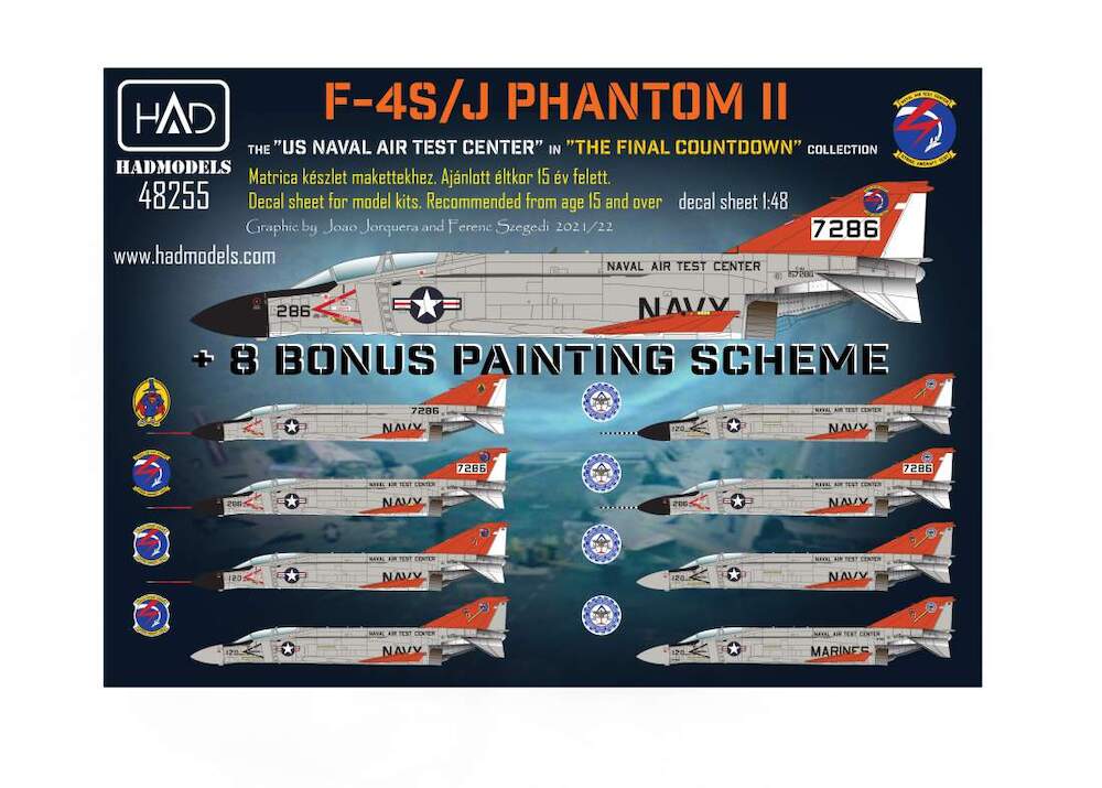 Decal 1/48 F-4S/J Phantom II US NAVAL Air Test (HAD)