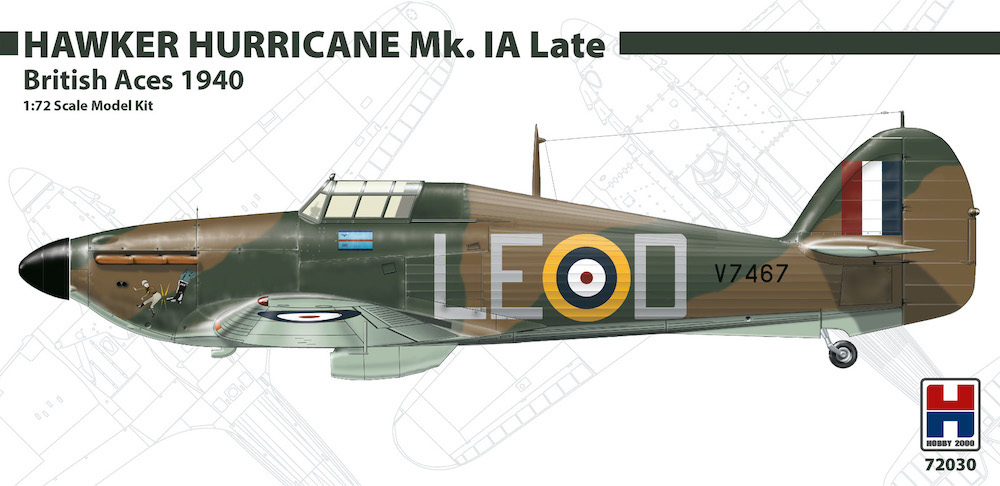 Model kit 1/72 Hawker Hurricane Mk.Ia Late version (Hobby 2000)