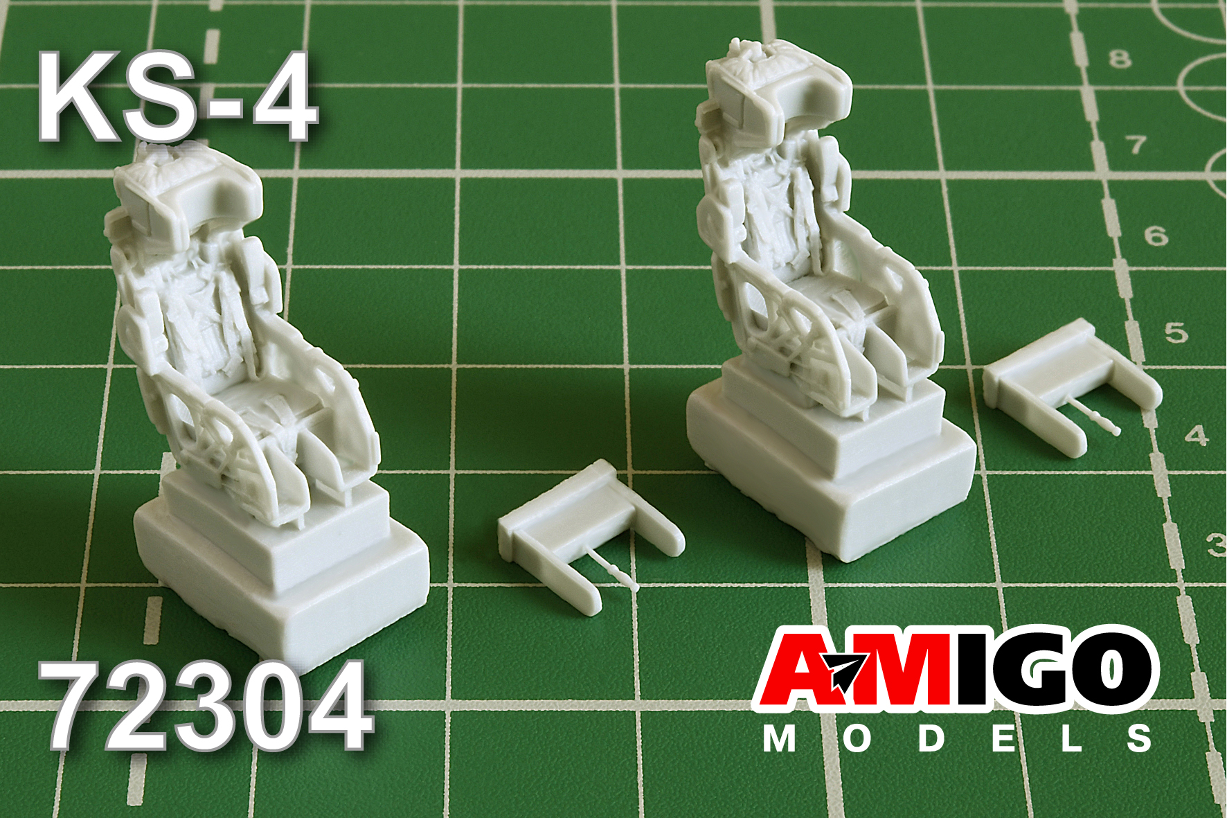 Additions (3D resin printing) 1/72 Ejection seat KS-4 (Amigo Models)