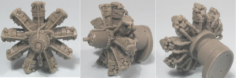 Additions (3D resin printing) 1/48 Bristol Mercury Engine (Vector)