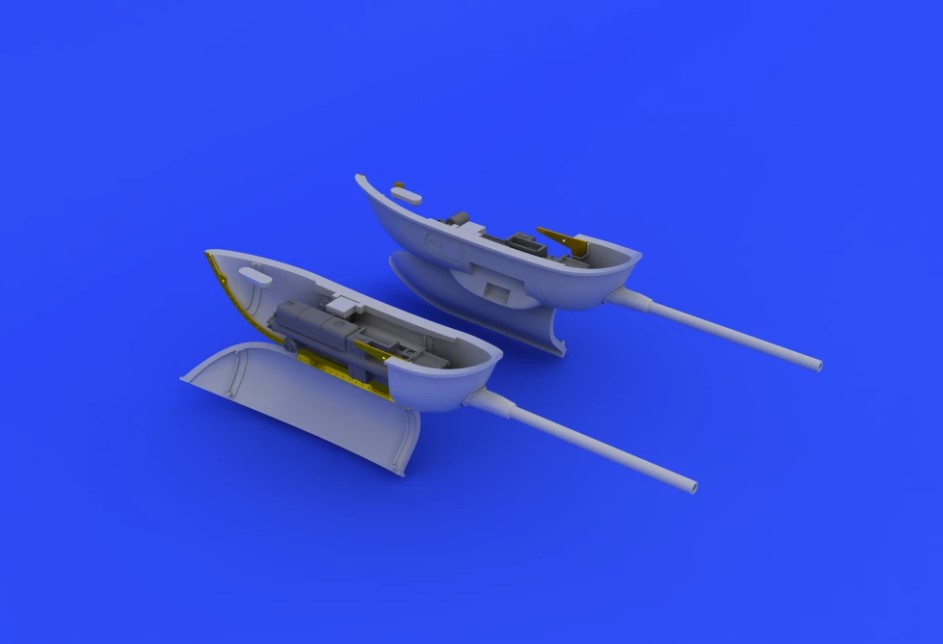 Additions (3D resin printing) 1/48      Messerschmitt Bf-109G-6 cannon pods (designed to be used with Eduard kits) 