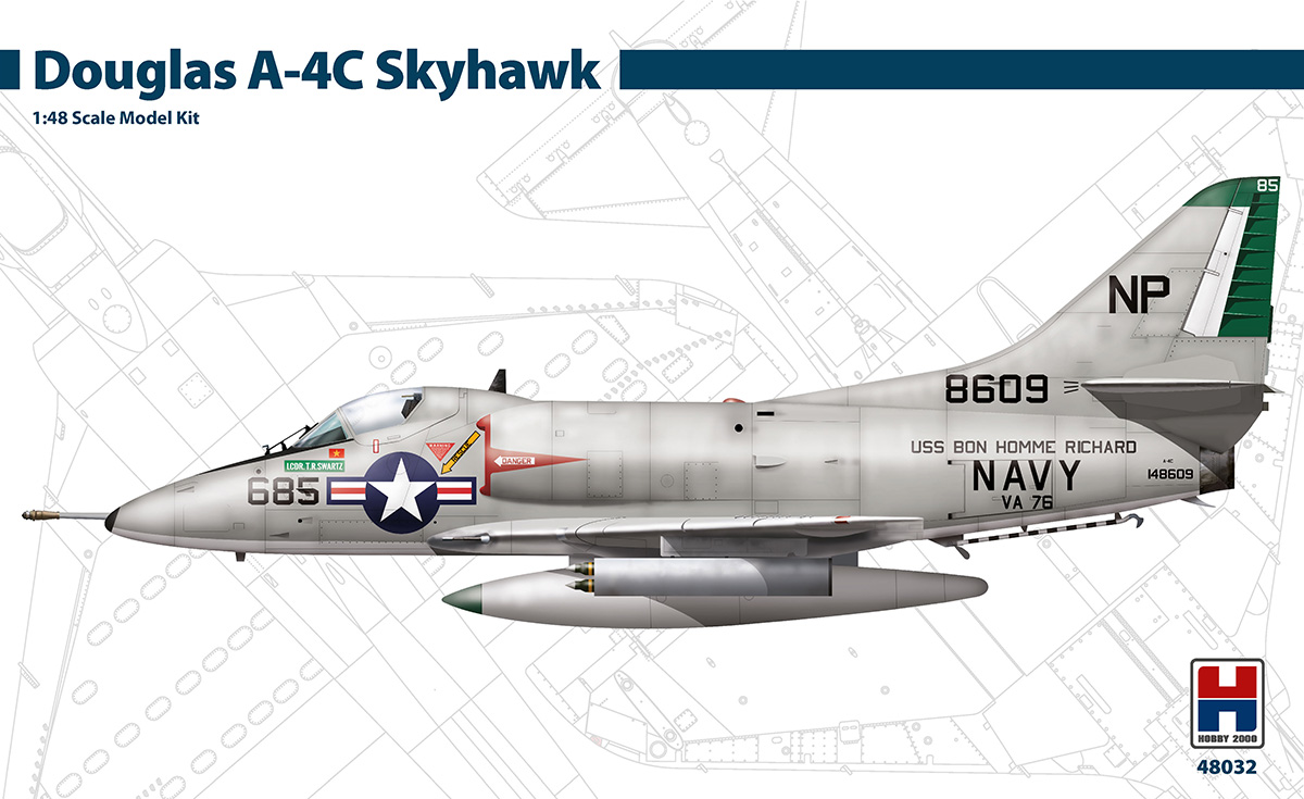 Model kit 1/48 Douglas A-4C Skyhawk HASEGAWA + CARTOGRAF + MASKS (Hobby 2000) (damaged package)