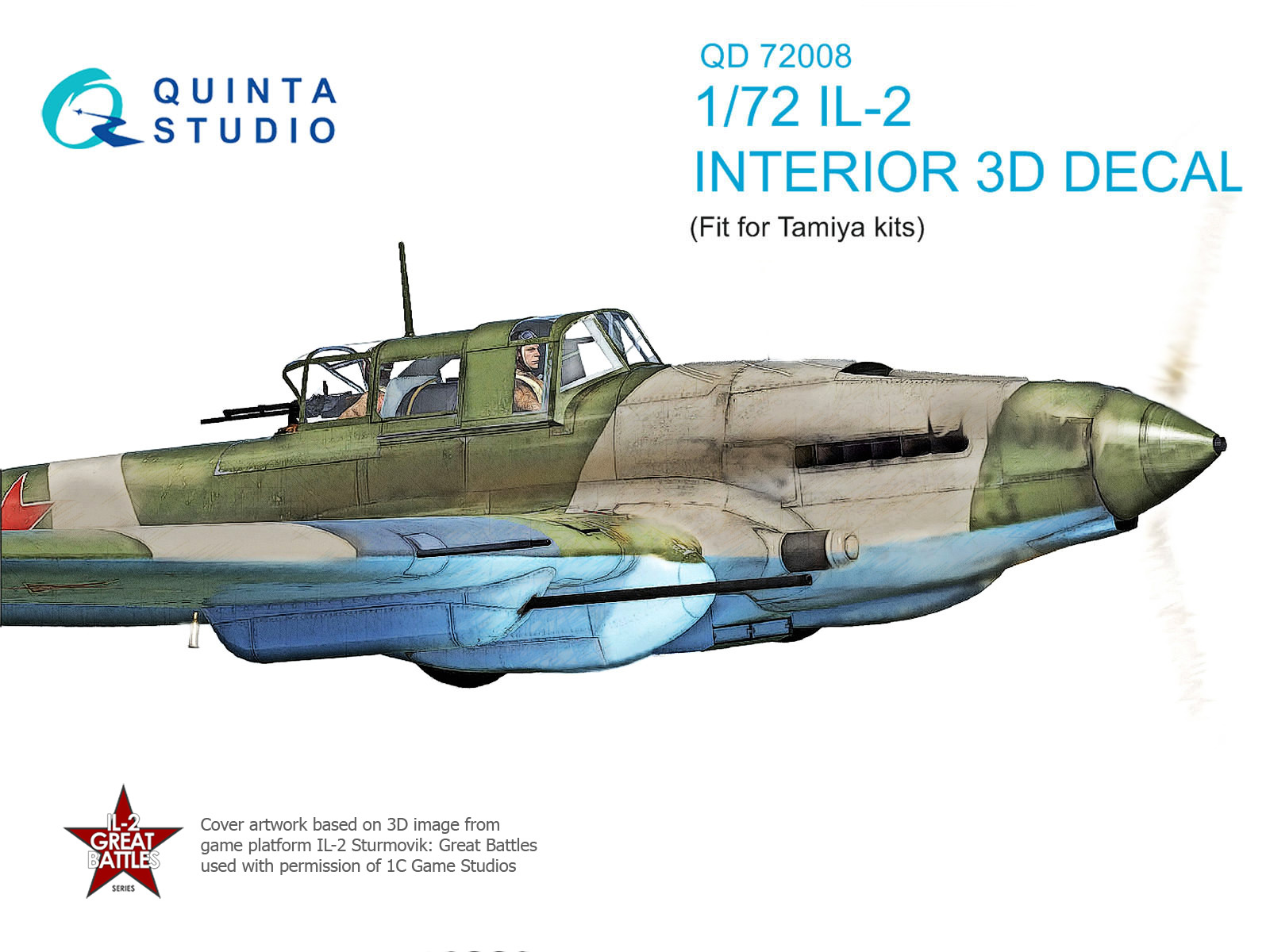 IL-2 Shturmovik  3D-Printed & coloured Interior on decal paper  (for Tamiya kit)