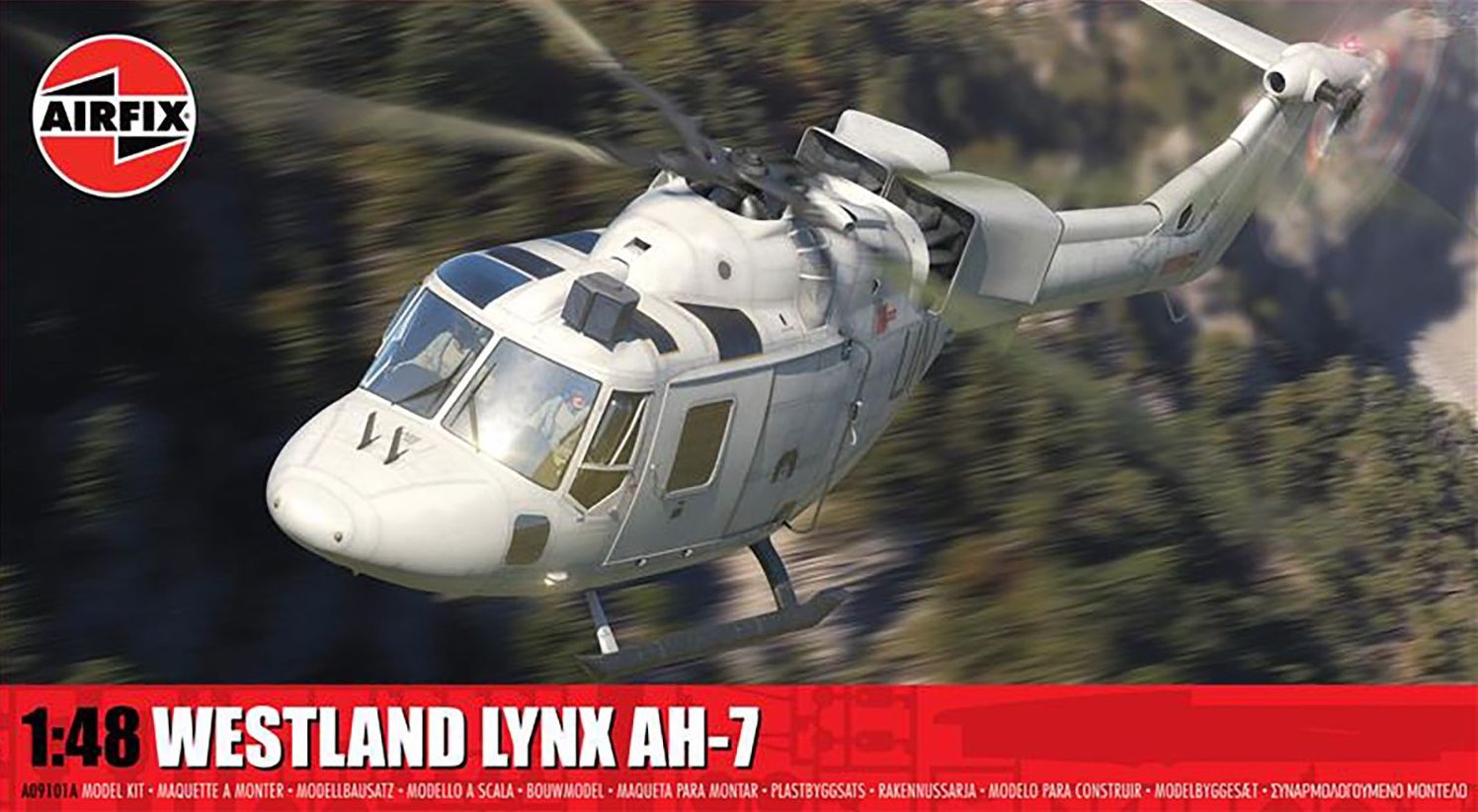 Model kit 1/48 Westland Lynx AH-7 (Airfix) (the opened package)