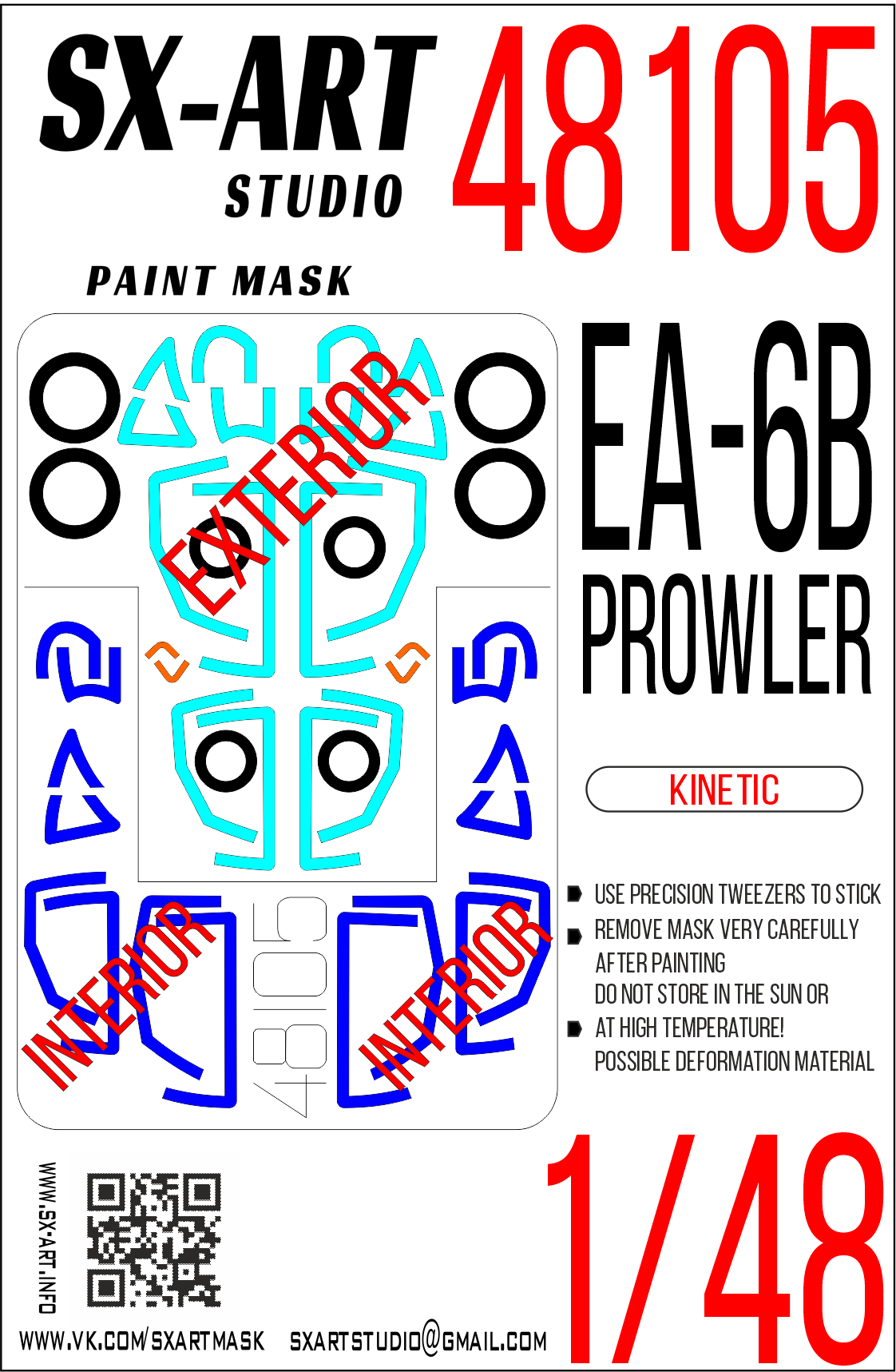 Paint Mask 1/48 EA-6B Prowler (Kinetic)