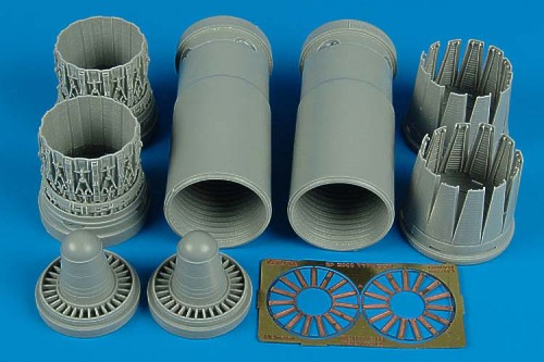 Additions (3D resin printing) 1/32 Description:Eurofighter EF-2000A Typhoon EF 2000A early exhaust nozzles bay (designed to be used with Trumpeter kits)