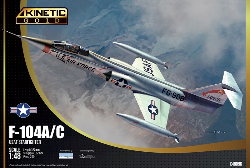 Model kit 1/48 F-104A/C USAF Startfighter (Kinetic Model Kits)