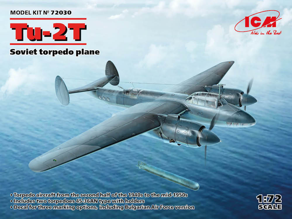 Model kit 1/72 Tupolev Tu-2T Soviet torpedo plane (ICM)