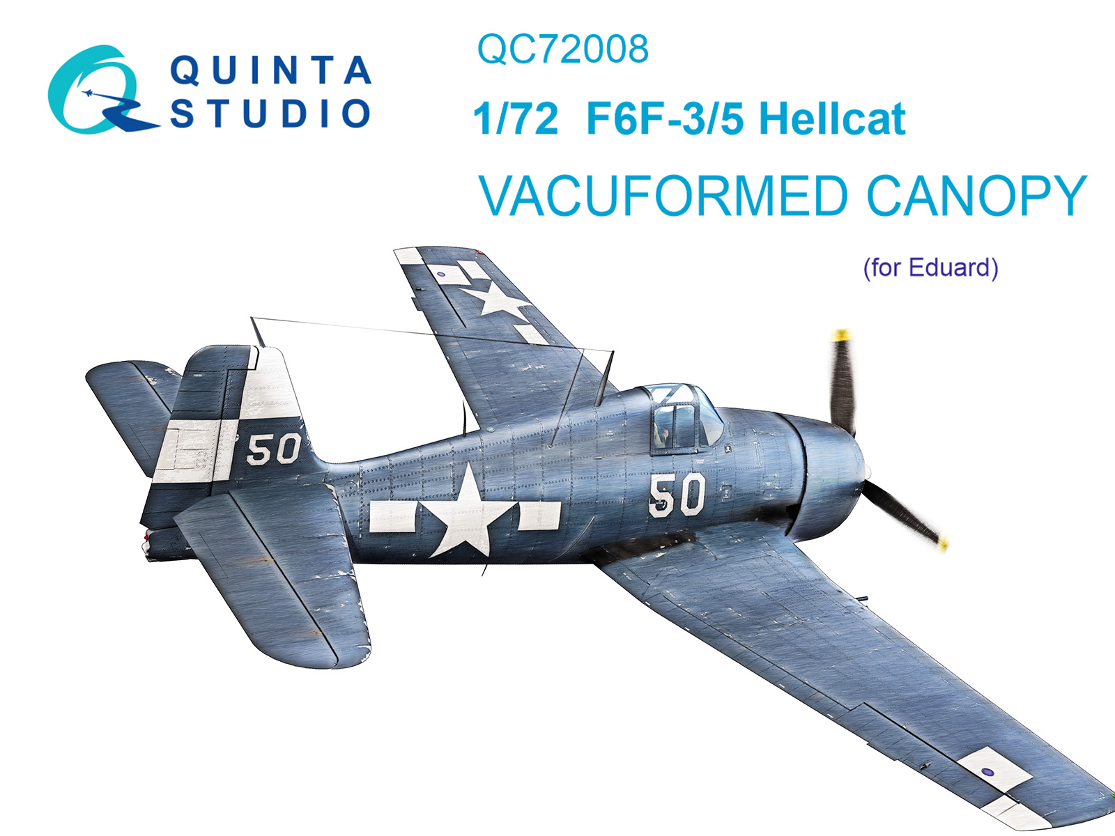 F6F-3/5 Hellcat vacuumed clear canopy (Eduard)