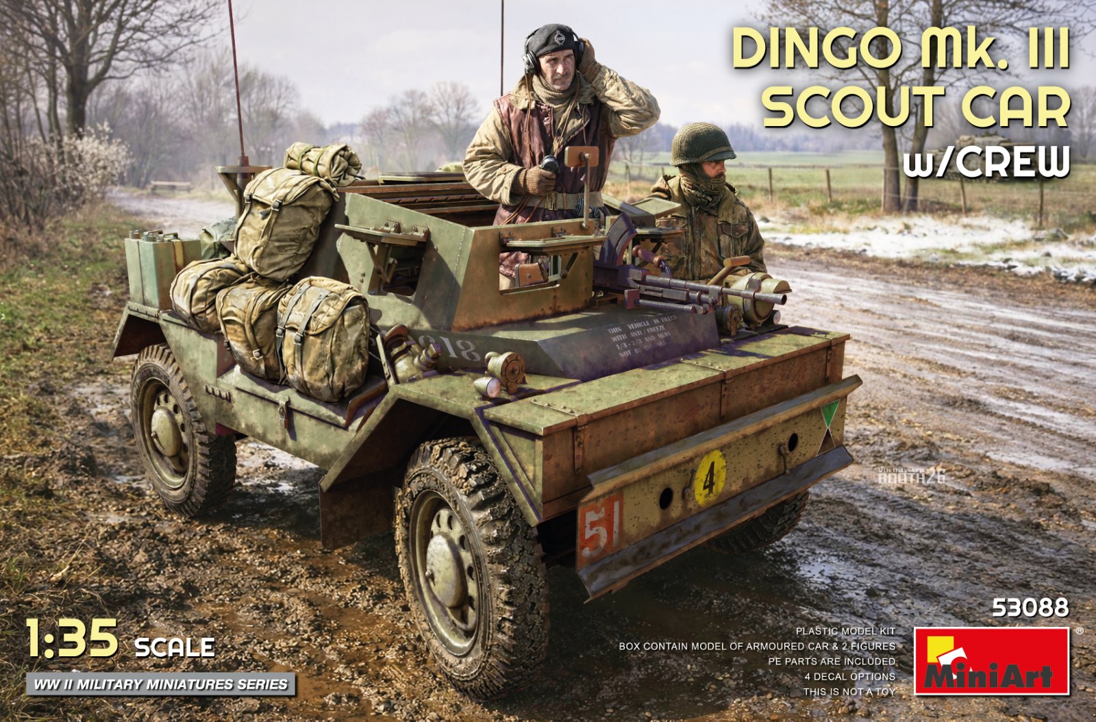 Model kit 1/35 DINGO Mk.III SCOUT CAR with CREW figures (MiniArt)