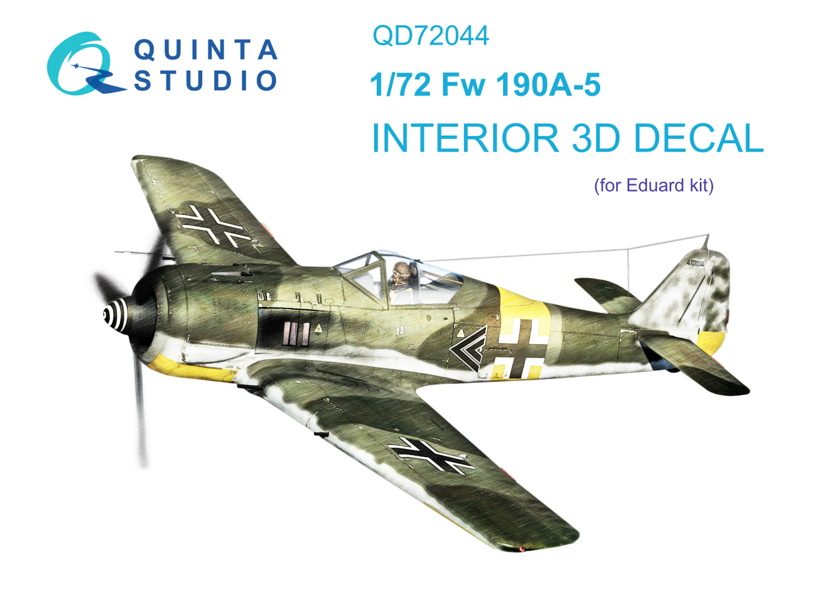 Fw 190A-5 3D-Printed & coloured Interior on decal paper (Eduard)